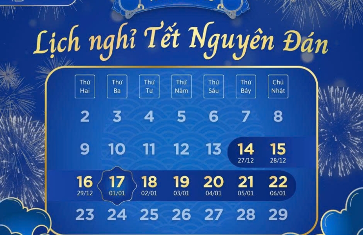 THƯ CHÚC TẾT VÀ THÔNG BÁO LỊCH NGHỈ TẾT NGUYÊN ĐÁN BÍNH NGỌ NĂM 2026!