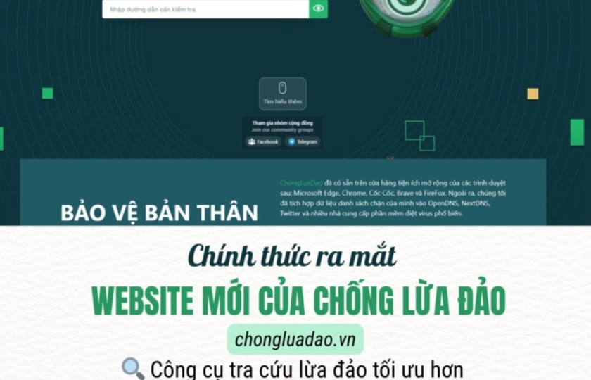 Trang web chống lừa đảo tích hợp AI nhận diện lừa đảo 